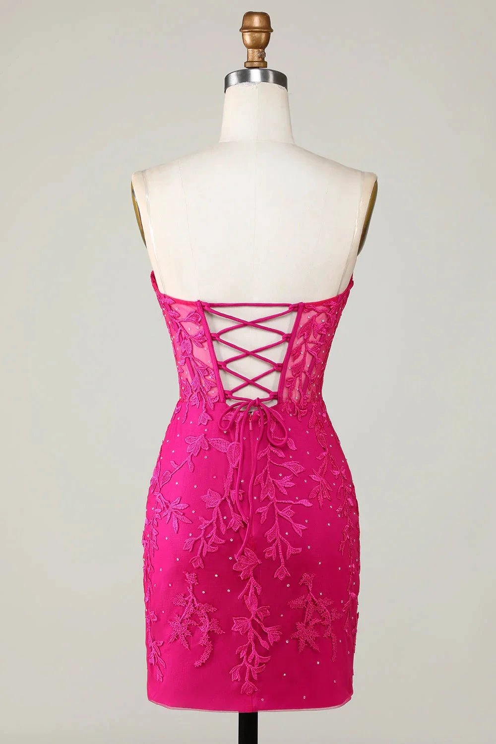 Bodycon Light Green Sweetheart Corset Short Homecoming Dress with Appliques