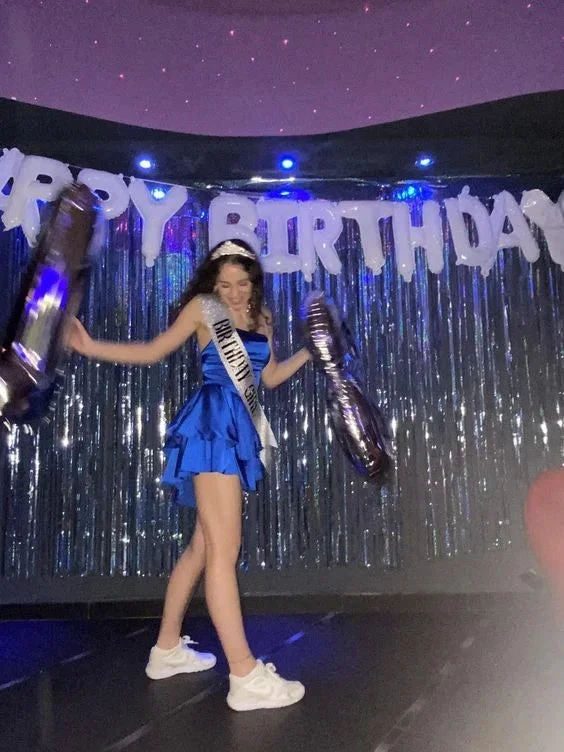 Royal Blue A-line Homecoming Dress 18th Birthday Party Dress Y6999