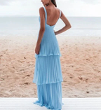 Charming Blue Prom Dress Long Evening Dress Y6363