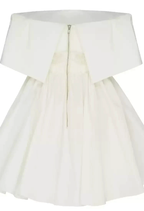 White Off the Shoulder Mini Homecoming Dresses A-line Dresses S4014