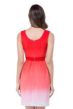 A-line Jewel Red Bridesmaid Dress