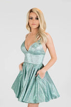 A-line Spaghetti Straps Short Prom Dress Unique Homecoming Dress PD416