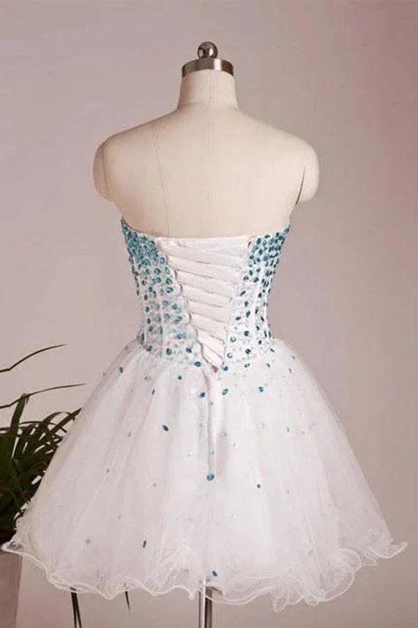 A Line Sweetheart Neck Short Prom Dresses Short Homecoming Dresses  PD157