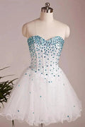 A Line Sweetheart Neck Short Prom Dresses Short Homecoming Dresses  PD157