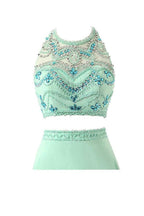 A-line Two Pieces Chiffon  Prom Dresses Evening Dresses PG261