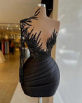 Black Short Evening Dress Cocktail Party Dress Beaded Evening Dress Formal Homecoming Dresses Y23