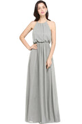 Amazing A-Line Scoop Sleeveless Chiffon Bridesmaid Dress
