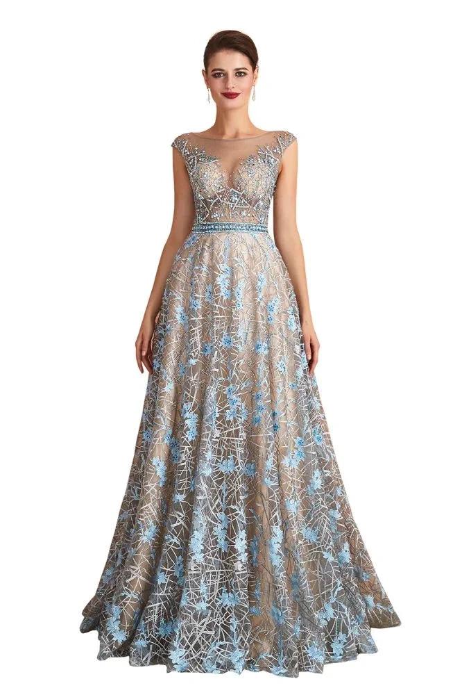 Amazing Sleeveless aline Evening Swing Dress Floral Wedding Party Dress