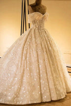 Amazing Strapless Cap sleeves Lace appliques Wedding Dress