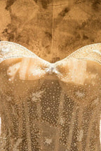 Amazing Strapless Cap sleeves Lace appliques Wedding Dress