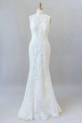 Awesome Illusion Lace Mermaid Elegant Wedding Dresses
