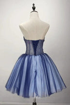 Ball Gown Strapless Short Tulle Homecoming Dress With Beading  PG139