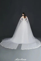 Ball Gowns Appliques Straps Tulle Elegant Wedding Dresses