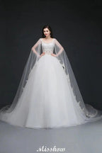 Ball Gowns Appliques Straps Tulle Elegant Wedding Dresses