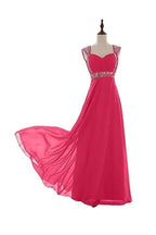 Beaded Chiffon Prom Dresses 2016 Long Bridesmaid Party Dresses BD011