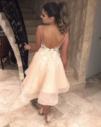 Beautiful A-line V-neck Lace Short Prom Dress