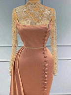 Beautiful evening dresses long with lace sleeves