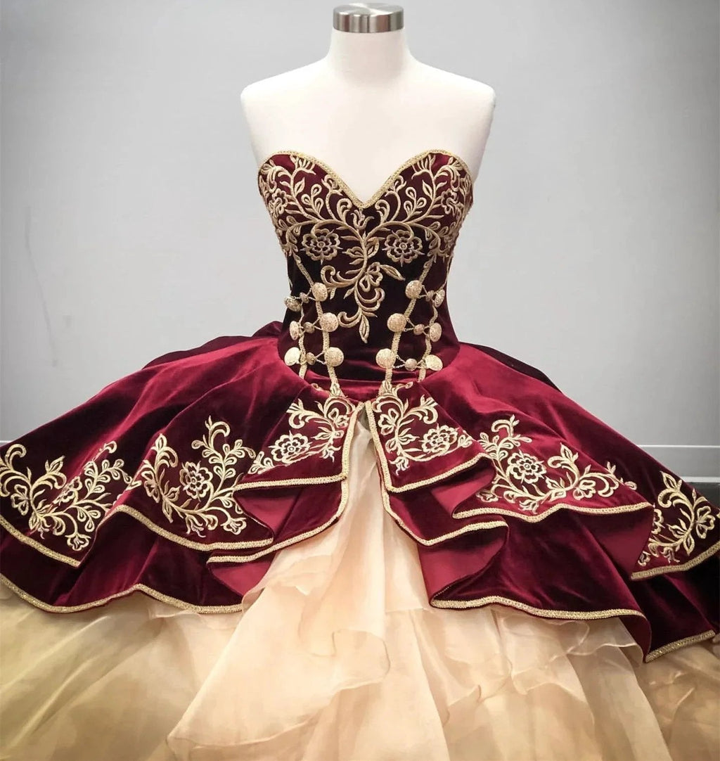 Best Long Ball Gown Sweetheart Organza Quinceanera Dress