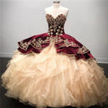 Best Long Ball Gown Sweetheart Organza Quinceanera Dress