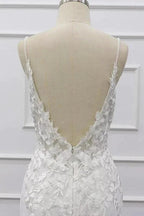 Best Spaghetti Strap Appliques Mermaid Elegant Wedding Dresses