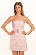 Sheath Strapless Short Homecoming Dress