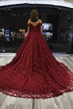 Bungudry Off-the-shoulder A-Line Wedding Dresses With Lace