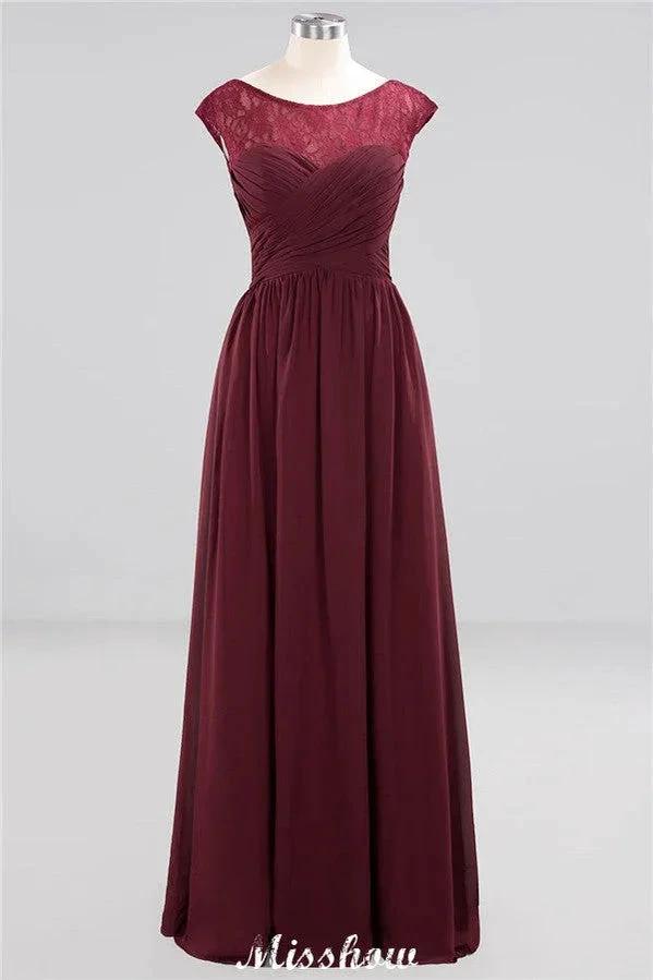 Cap Sleeves Aline Evening Maxi Dress Chiffon Tulle Wedding Party Dress