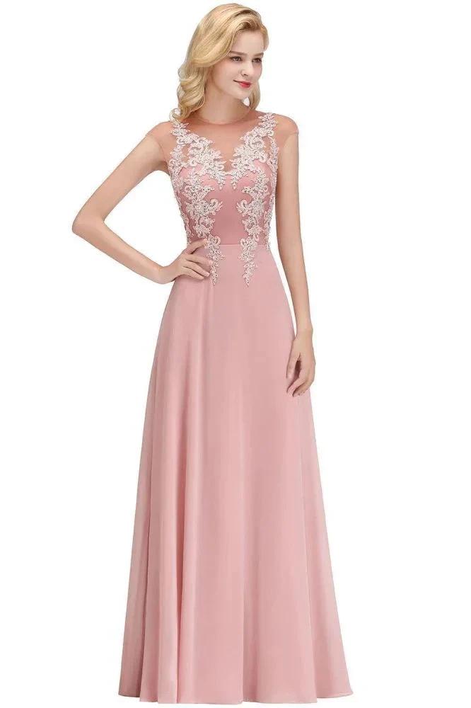 Charming Sleeveless Beadings Aline Evening Maxi Dress Cap Sleeves Bridesmaid Dress