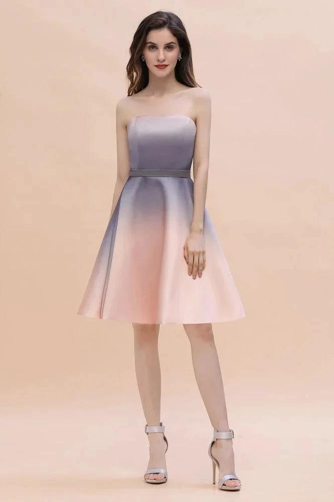 Charming Sweetheart Gradient aline Short Homecoming Dress