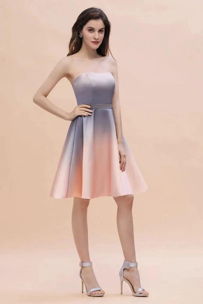 Charming Sweetheart Gradient aline Short Homecoming Dress