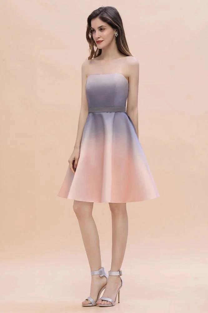 Charming Sweetheart Gradient aline Short Homecoming Dress
