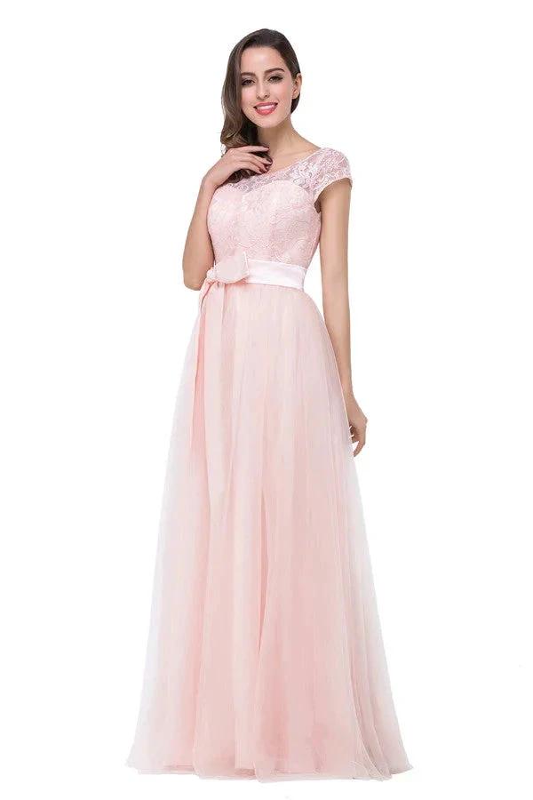 Crew Floor-length A-line Sashes Chiffon Bridesmaid Dresses