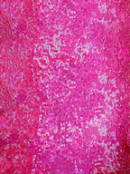 V Neck Hot Pink Sequins Short Tight Homecoming Dress