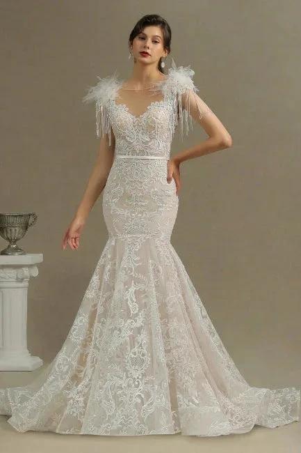 Designer wedding dresses mermaid | Lace wedding dresses online
