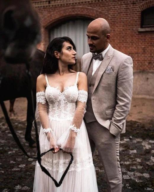 Designer Wedding Dresses With Lace | Sheath dresses wedding dresses