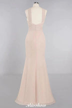 Dreamful Halter Slim Mermaid Bridesmaid Dress Floor Length Party Dress