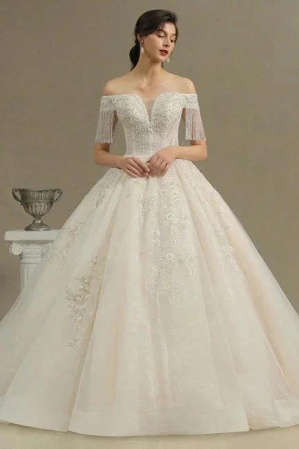 Elegant A-line wedding dresses | Wedding dresses with sleeves