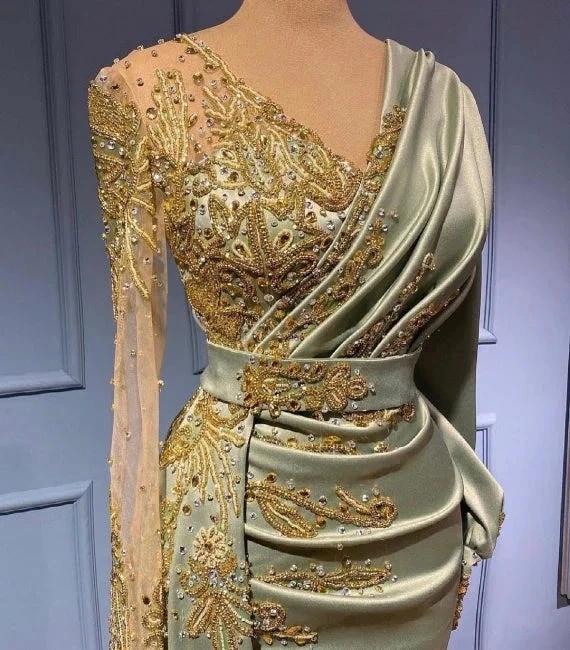 Elegant Evening Dresses with Sleeves Long Prom Dresses