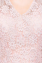Elegant Floral Appliques aline Bridesmaid Dress Dusty Pink Chiffon FloorLength Formal Dress