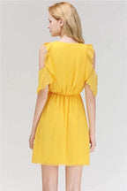 Elegant Mini Daily Casual Dresses Simple Tulle Sleeveless Evening Dresses