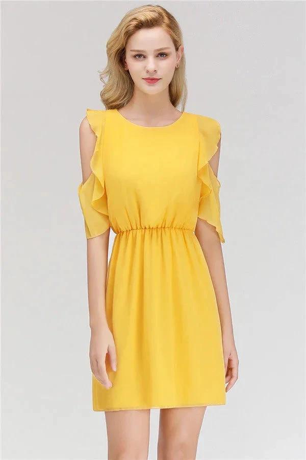 Elegant Mini Daily Casual Dresses Simple Tulle Sleeveless Evening Dresses