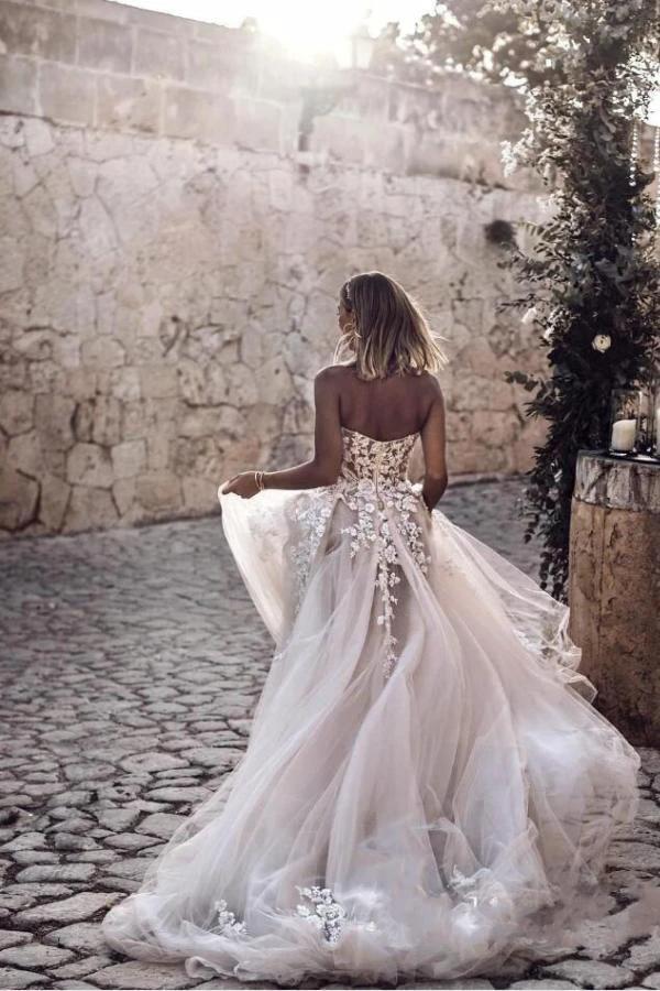 Elegant Princess A-Line Wedding Dresses with Lace