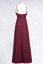 Elegant Spaghetti Aline Ruffle Simple Prom Dresses Royal Blue Evening Swing Dress