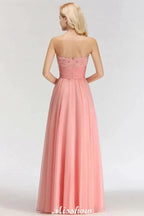 Elegant Sweetheart A-Line Appliques Bridesmaid Dresses Ruffle Chiffon