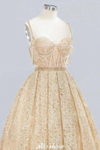Elegant Tulle Lace Ball Gown Shaghetti Sweetheart Sleevless Wedding Dress