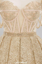 Elegant Tulle Lace Ball Gown Shaghetti Sweetheart Sleevless Wedding Dress