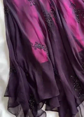 Vintage Halter Purple Beaed Chiffon Mermaid Prom Dress Long Party Evening Dress Y7503