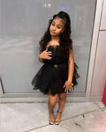 Black Tulle Homecoming Dress Cute Little Black Party Dress Y504