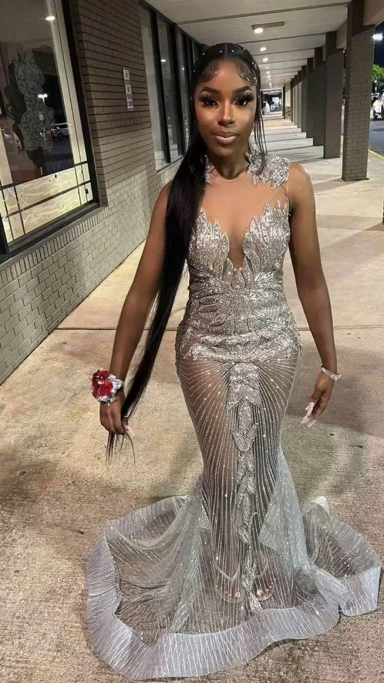 Black Girls Prom Dress,Sexy Mermaid Evening Dress,Stunning Formal Gown Y1376
