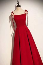 Simple velvet long A line prom dress evening dress s70